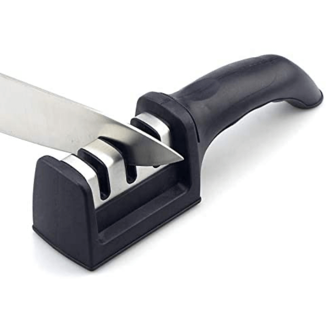 Afilador de cuchillos ergonómico negro