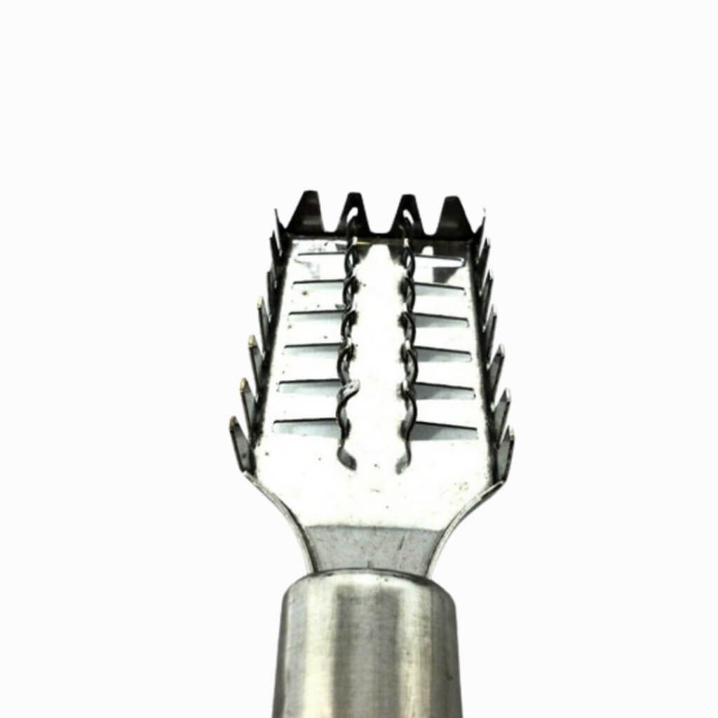 Escamador De Pescado 6KTOOOLS: Pinzas Acero Inoxidable Antideslizante Para Todo Tipo De Escamas (Apto Lavavajillas)
